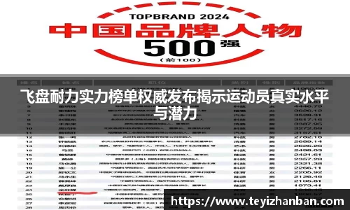 飞盘耐力实力榜单权威发布揭示运动员真实水平与潜力