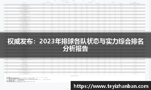 权威发布：2023年排球各队状态与实力综合排名分析报告